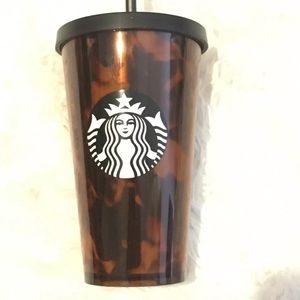 Starbucks Tortoise Shell Tumbler Matte Black Lid